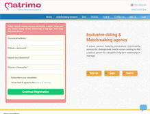 Tablet Screenshot of matrimo.com